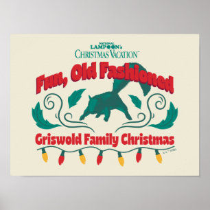 Poster Amusant, vieux style Griswold Noël de famille