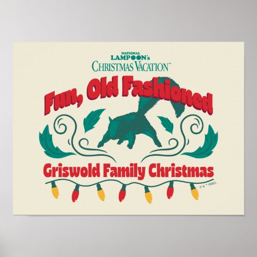 Poster Amusant, vieux style Griswold Noël de famille (Devant)