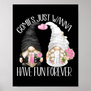 Poster Amusant Wedding shower Pun Mignonnes Gnomies Pour