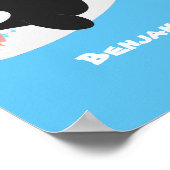 Poster Amusante baleine orque mignonne dessin animé (Coin)