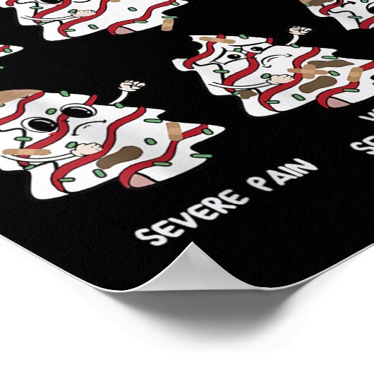 Poster Amusante échelle de douleur Noël Infirmière Xmas T (Coin)