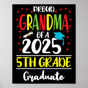 Poster Amusante Grand-Mère Fière D'Un Cl De 2025 De 5E An