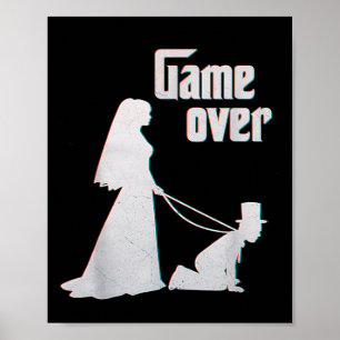 Poster Amusante Mariée Mariage Bachelor Bachelorette Ga