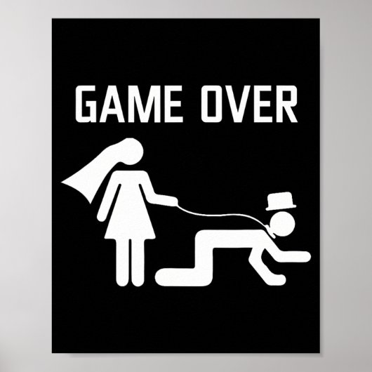 Poster Amusante Mariée Mariage Bachelor Bachelorette Pa (Devant)