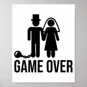 Poster Amusante Mariée Mariage Bachelor Bachelorette Pa