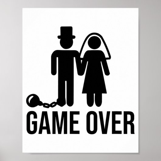 Poster Amusante Mariée Mariage Bachelor Bachelorette Pa (Devant)