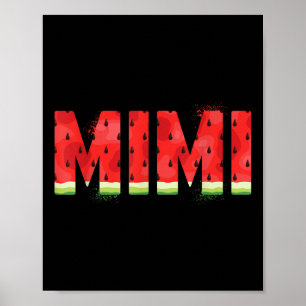 Poster Amusante Mimi Watermelon Eté Fruit Famille Corresp