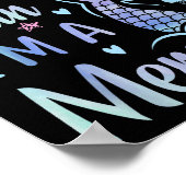 Poster Amusante Sirène d'entraînement de natation Je ne p (Coin)