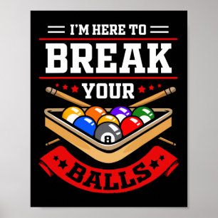 Poster Amusante Tenue De Billard Pour Pool Billard Player