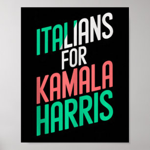 Poster Amusantes Italiennes Filles Pour Kamala Harris Ita