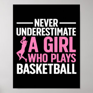Poster Amusants Basketball Art Pour Filles Jeunes Ados Ba