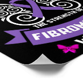 Poster Amusants Fibromyalgie Guerrier Sensibilisation 1 (Coin)
