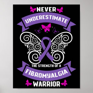 Poster Amusants Fibromyalgie Guerrier Sensibilisation 1