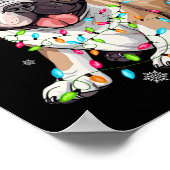 Poster Amusants Français Chien Chien Chien Arbre Lumières (Coin)