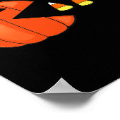 Poster Amusants Halloween Citrouille Manger Candy Corn (Coin)