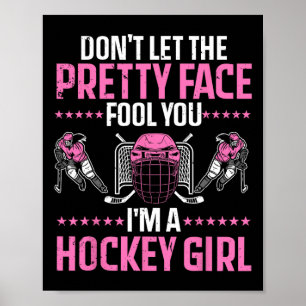 Poster Amusants Hockey Art Pour Femmes Filles Hockey Joue