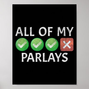 Poster Amusants Jeux d'argent parier Parlay ne peut pas g