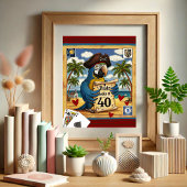 Poster Amusants Pirate Places de jeu Parrot Beach