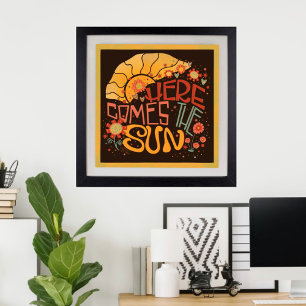Poster Amusants voici le soleil mignon Inspirivity