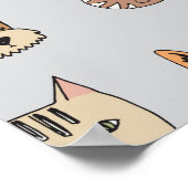 Poster Amusement animal : Chiens de chats Doodle Mix (Coin)