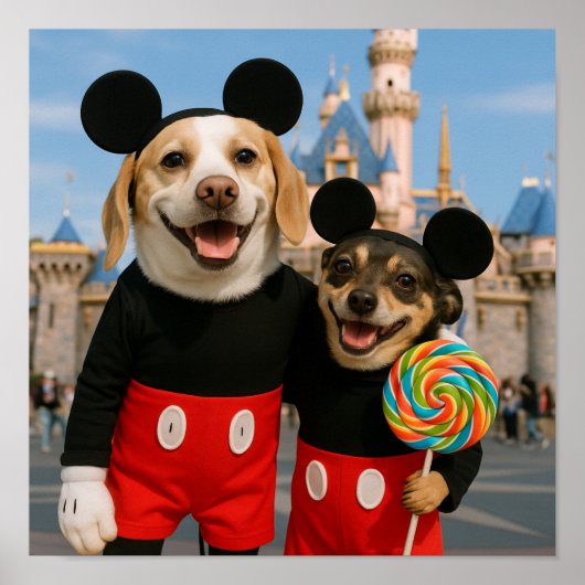 Poster "Amusement chez Disney" (Devant)