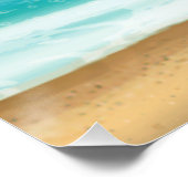 Poster Amusement dans le soleil Mermaid Dolphin Beach Per (Coin)