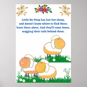 Poster Amusement de la nurserie petite bo-bœuf