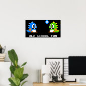 Poster Amusement de la vieille école - Bubble Bobble - Bu (Bureau à domicile)