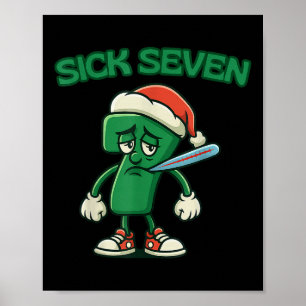 Poster Amusement de Noël de personnage de dessin animé Si