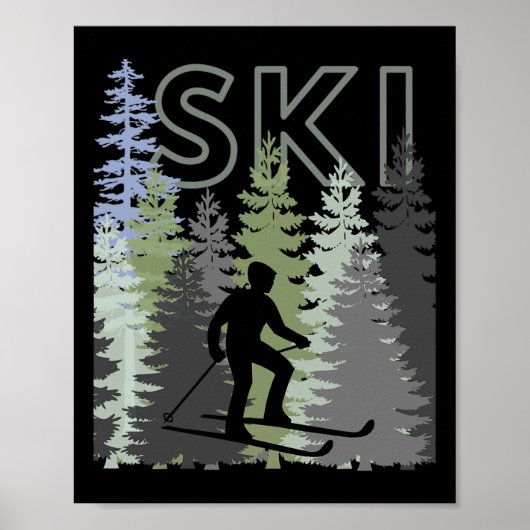 Poster Amusement Mountain Adventure Ski Squad Winter Spor (Devant)