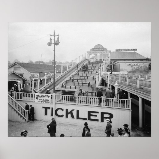 Poster Amusement Park Ride, 1915. Photo vintage (Devant)