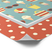 Poster Amusement Rétro Sur L'Affiche Carré De Sun Beach (Coin)