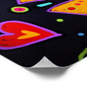 Poster Amusement Travailler dur et être gentil Citation I (Coin)