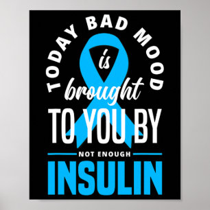 Poster Amusement Type Un Diabète T1D Guerrier S'amuser Di