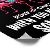 Poster Amusements de flamant rose parce que la vie est pl (Coin)