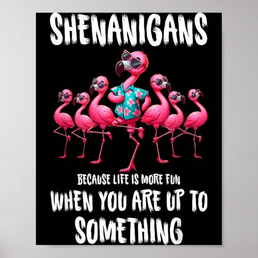 Poster Amusements de flamant rose parce que la vie est pl (Devant)