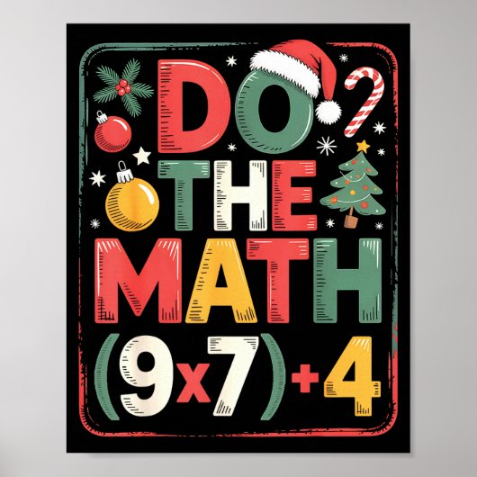 Poster Amusez-vous avec les maths 67 Mème Six Sept Noël E (Devant)