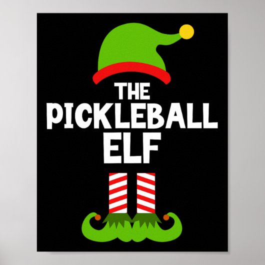 Poster Amusez-Vous Pickleball Elf Christmas Matching Fami (Devant)