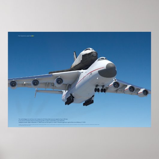Poster An-225 Mriya & Buran dans le ciel (Devant)