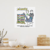 Poster An Accountant Using an Abacus at Work (Cuisine)