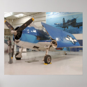 Poster An F-6F Hellcat World War II fighter plane at