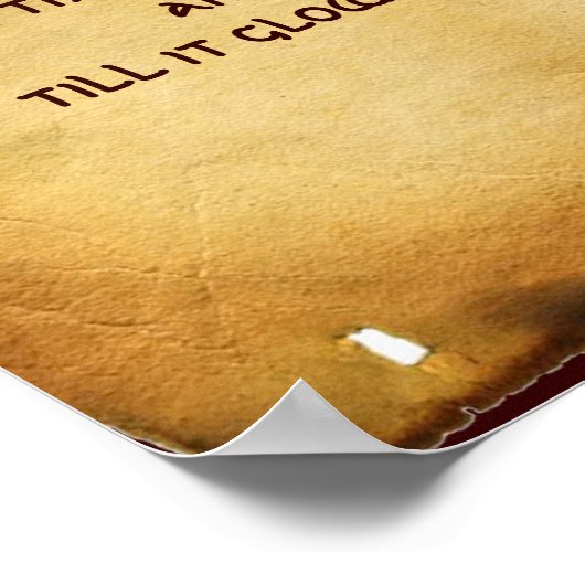 Poster An Old Irish Blessing Parchment with Celtic Heart (Coin)