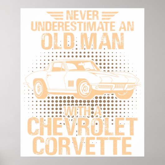 Poster An Old Man CHEVROLET CORVETTE 1979 C2 (Devant)