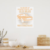 Poster An Old Man Ford Mustang 1969 Boss (Cuisine)