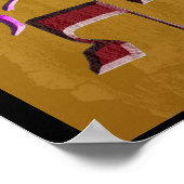 Poster Ana b"Koach ~ Lettres initiales ~ Or (Coin)