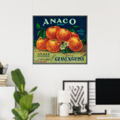 Poster Anaco Apple Étiquette (Bureau à domicile)