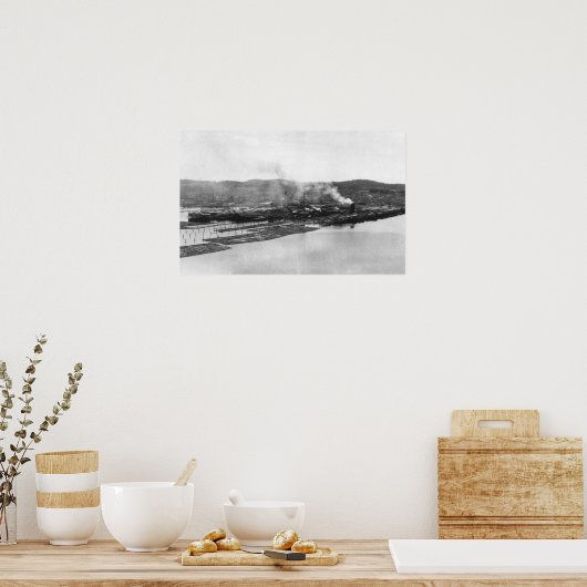 Poster Anacortes, WA Vue de Morrison Mill Photo (Cuisine)