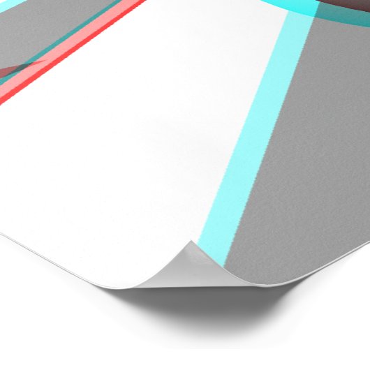 Poster Anaglyphe 3D : Espace (Coin)