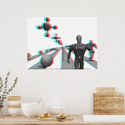 Poster Anaglyphe 3D : Espace (Cuisine)