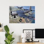 Poster Anaglyphe 3D F4U (Bureau à domicile)